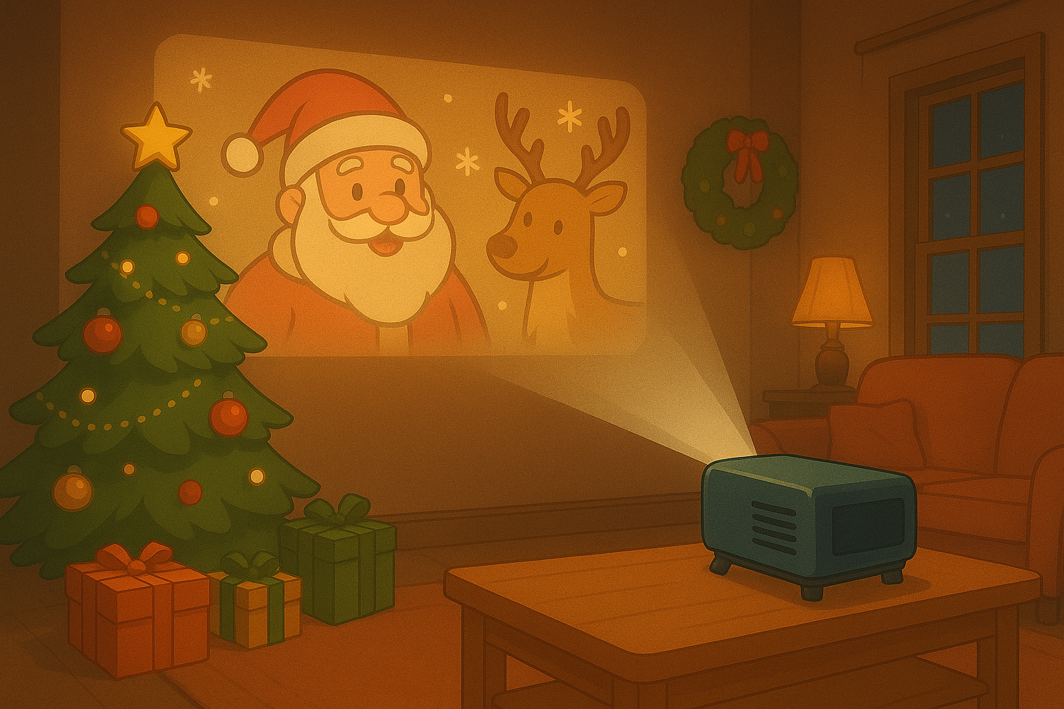 Weihnachtsprojektion 🎄✨ – Magisches Licht daheim