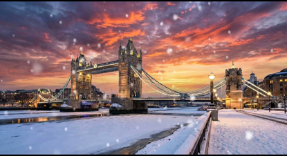 London Winterlicht – Wandprojektion