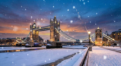 London Winter Lichter Projektion