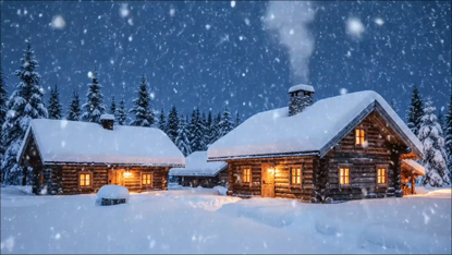 Hüttenlicht Winterprojektion